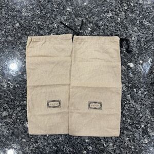 Gucci Cloth Dust Bags Drawstring Natural Beige 17x8.5